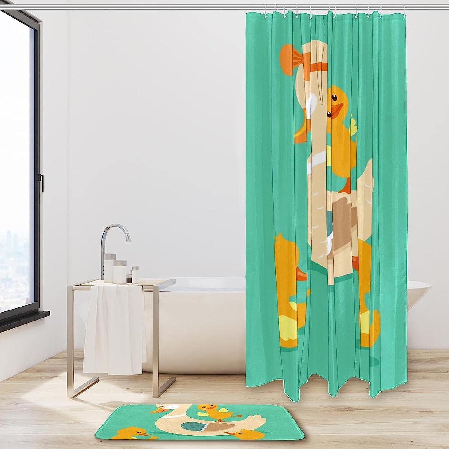 Cute Mother Duck Best Shower Curtain for Your Kids' Bathroom