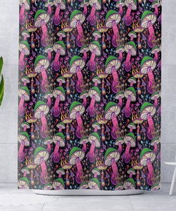 Cute Mushroom Lover Gift, Mushroom Shower Curtain for Bathroom Decor 
