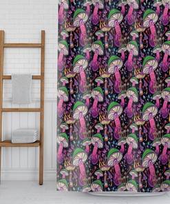 Cute Mushroom Lover Gift, Mushroom Shower Curtain for Bathroom Decor