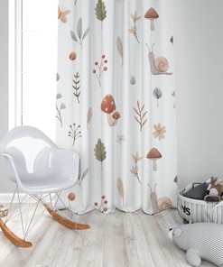 Cute Mushrooms Baby Room Curtains, Whimsical And Playful Window Curtains For Children'S Room