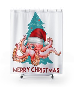 Cute Octopus Home Decor: Colorful Shower Curtain for Your Bathroom.