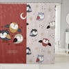Cute Owl And Celestial Bathroom Curtain For Men, Women, And Adults.