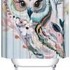 Cute Owl Design Animal Shower Curtain Art Bathroom Decor Waterproof Fabric