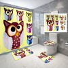 Cute Owl Shower Curtain With Quotes