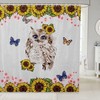 Cute Owl Watercolor Flower Butterfly Shower Curtain for Kids Girls Room Decor
