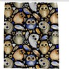 Cute Owls and Hearts Shower Curtain for Children's Bathroom, 60x72 - Unique Bathroom Decor