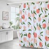 Cute Peach Shower Curtain with Hooks for Bathroom