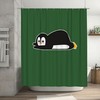 Cute Penguin Cartoon Shower Curtain for a Charming Bathroom