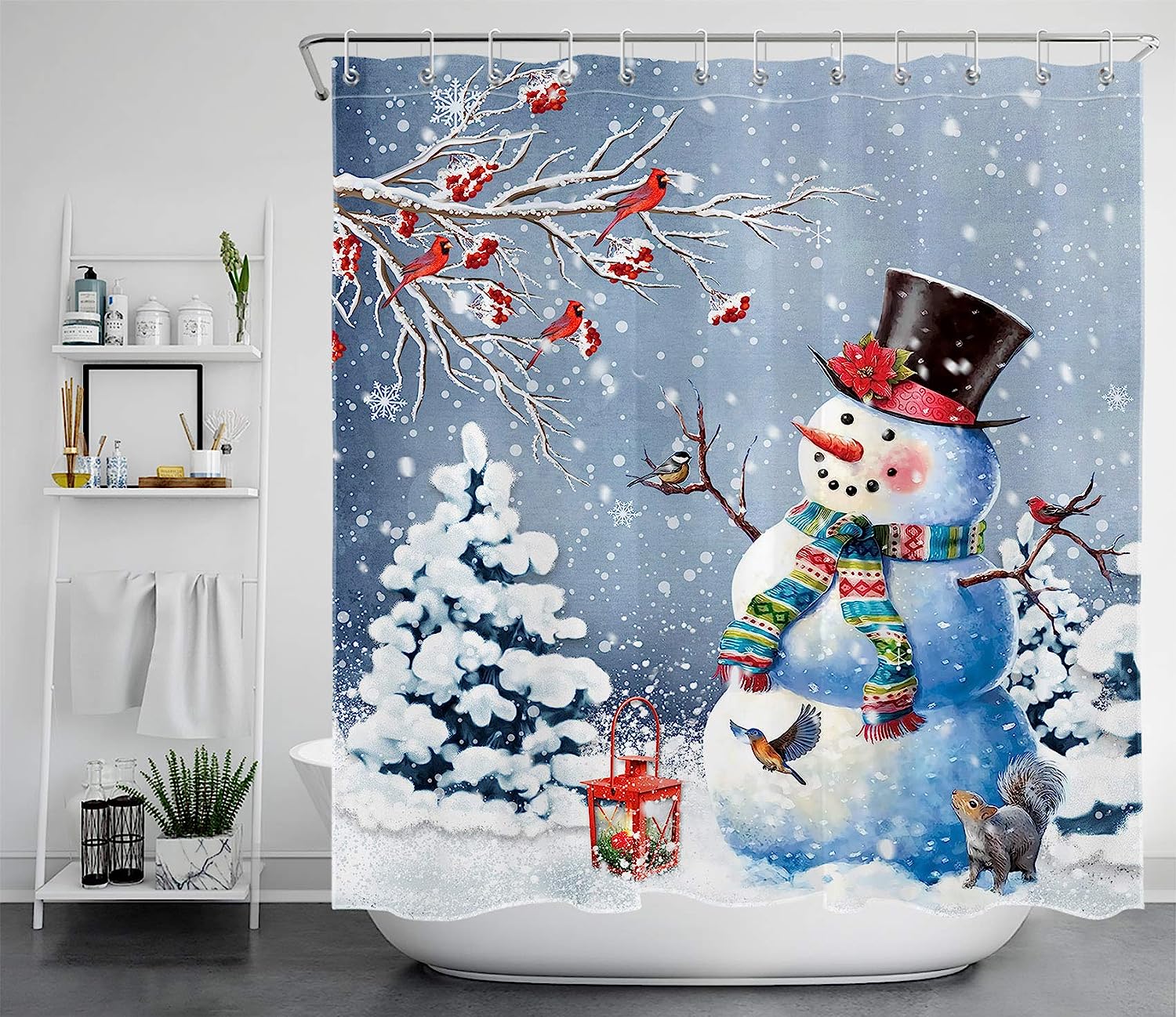 Cute Penguin Kids Bathroom Shower Curtain with Unique Design