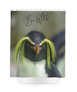 Cute Penguin Shower Curtain, Wild Animal Bathroom Decor