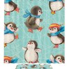 Cute Penguins Waterproof Fabric Shower Curtain