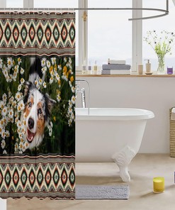 Cute Pet Animal 3D Dog Kids Shower Curtain for Fun Bathroom Decor