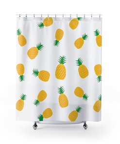 Cute Pineapple Bathroom Decor Shower Curtain 