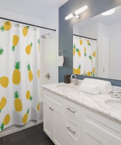 Cute Pineapple Bathroom Decor Shower Curtain