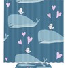 Cute Pink Love Heart Dolphins Shower Curtain For Bathroom