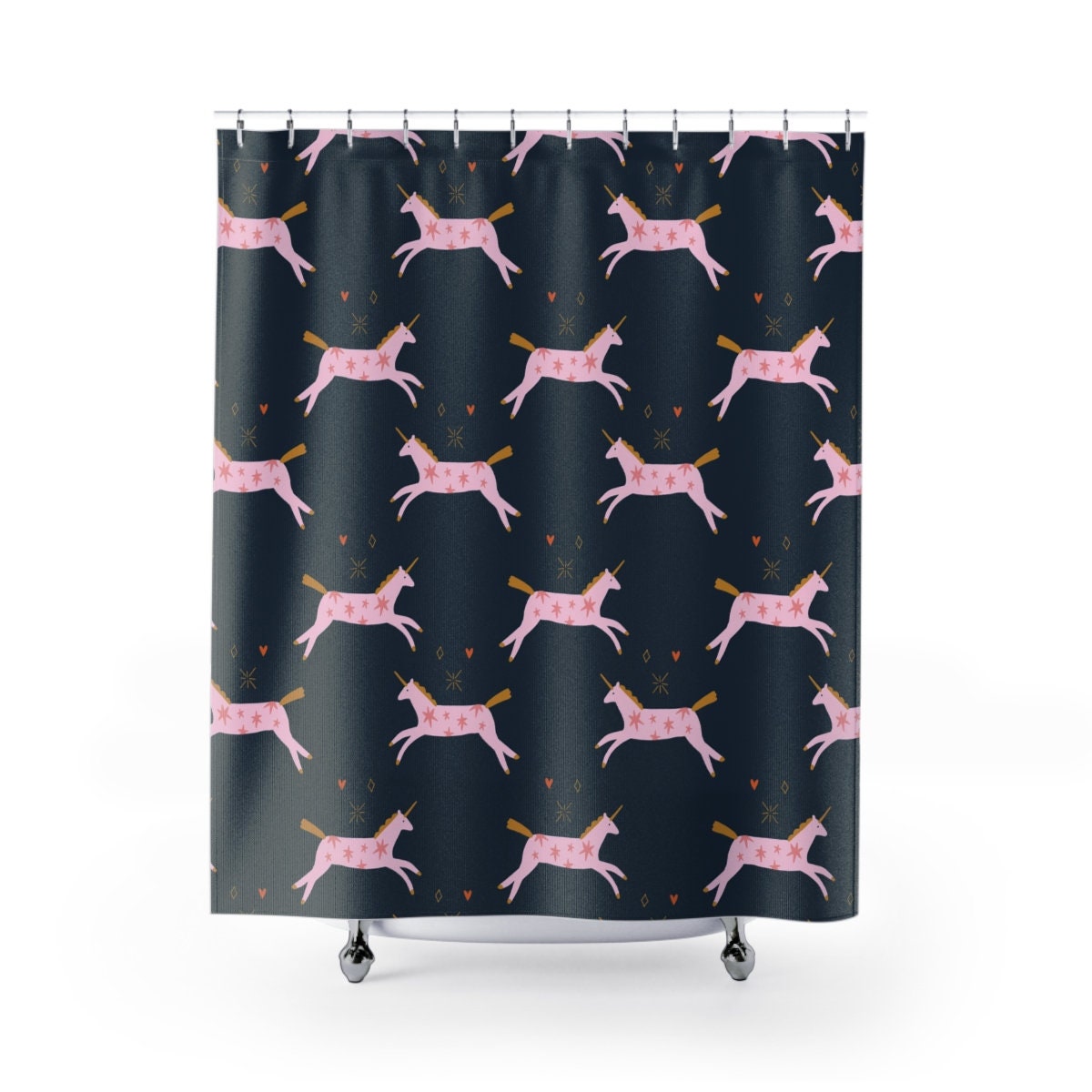 Cute Pink Unicorn Shower Curtain to Add Unique Design to Your Bathroom