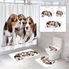 Cute Puppy Dog Waterproof Bathroom Shower Curtain