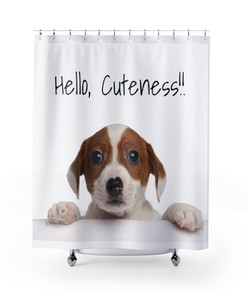 Cute Puppy Shower Curtain - A Perfect Addition To Your Bathroom Decor For Pet Lovers