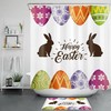 Cute Rabbit Colorful Eggs Shower Curtain For Spring