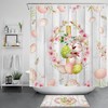 Cute Rabbit Pink Peach Blossom Easter Eggs Shower Curtain for a Charming Look