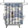 Cute Sea Animals Seal Photo Theme Fabric Nature Wildlife Bathroom Decor Antarctic Animal Shower Curtain