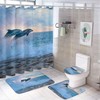 Cute Sea Dolphins Shower Curtain for Bathroom with Waterproof Fabric - Shower Curtains Sets for Fun and Playful Home