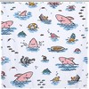 Cute Shark Doodles Fabric Bath Curtain For Bathroom Hotel - Waterproof Shower Curtain With Adorable Shark Doodles