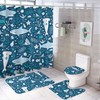 Cute Sharks and Weed Shower Curtain for Bathroom - Unique Shower Curtains Decor for Underwater Theme