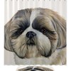 Cute Shih Tzu Puppy Travel Shower Curtain for Animal Lovers