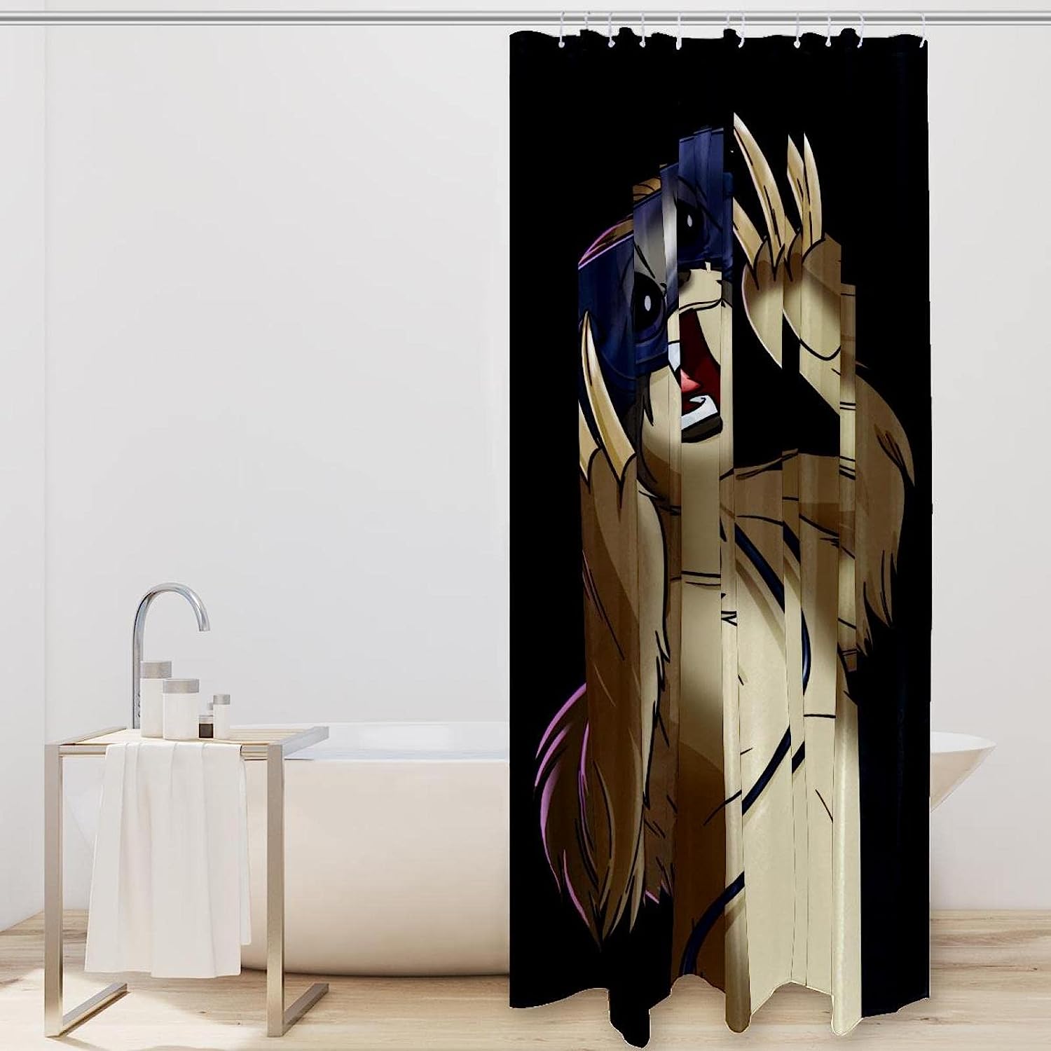 Cute Sloth Calling Shower Curtain, Sweet and Fun Bathroom Decor