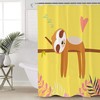 Cute Sloth Lying on A Branch Sleeping Restroom Shower Curtain for Bathroom Decor