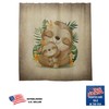 Cute Sloth Mom And Baby Pair Shower Curtain, Perfect for Children's Bathroom 