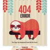 Cute Sloth On Error Page Shower Curtain For Whimsical Bathroom Decor