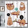 Cute Sloth Quotes Shower Curtain For Kids' Bathroom