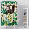 Cute Sloth Shower Curtain For Kids Bathroom, Colorful Bath Curtain For A Playful Ambience