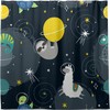 Cute Sloth Shower Curtain Modern Home Bathroom Hotel Spa Decorations Waterproof Fabric