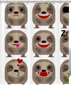 Cute Sloth Shower Curtain for a Relaxing Bathroom Decor