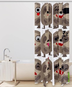 Cute Sloth Shower Curtain for a Relaxing Bathroom Decor