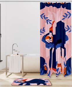 Cute Sloth Sleeping On The Tree Happy Birthday Shower Curtain For A Homesy Feeling