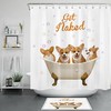 Cute Sloths Shower Curtain For Kids Bathroom - Colorful Bath Accessory With Animal Theme