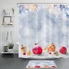 Cute Snowman and Snowflake Winter Shower Curtain 
