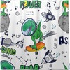 Cute Space Dinosaurs Shower Curtain Modern Home Bathroom Hotel Spa Decorations Waterproof Fabric