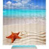 Cute Starfish Seashell Beach Shower Curtain For A Fun Bathroom Refresh
