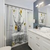 Cute Sunflower Cow Shower Curtain to Add A Cheerful Farmhouse Touch to Your Bathroom