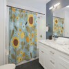 Cute Sunflower and Bee Shower Curtain to Add A Whimsical Touch to Your Bathroom