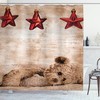 Cute Teddy Bear Star Sleeping Lovely Adornment Kids Nursery Shower Curtain