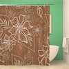 Cute Tiki Sarong Frangipani Shower Curtain with Abstract Pattern - Waterproof Fabric Bathroom Curtains 