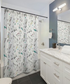 Cute Unicorn Print Shower Curtain for Fun Bathroom Decor