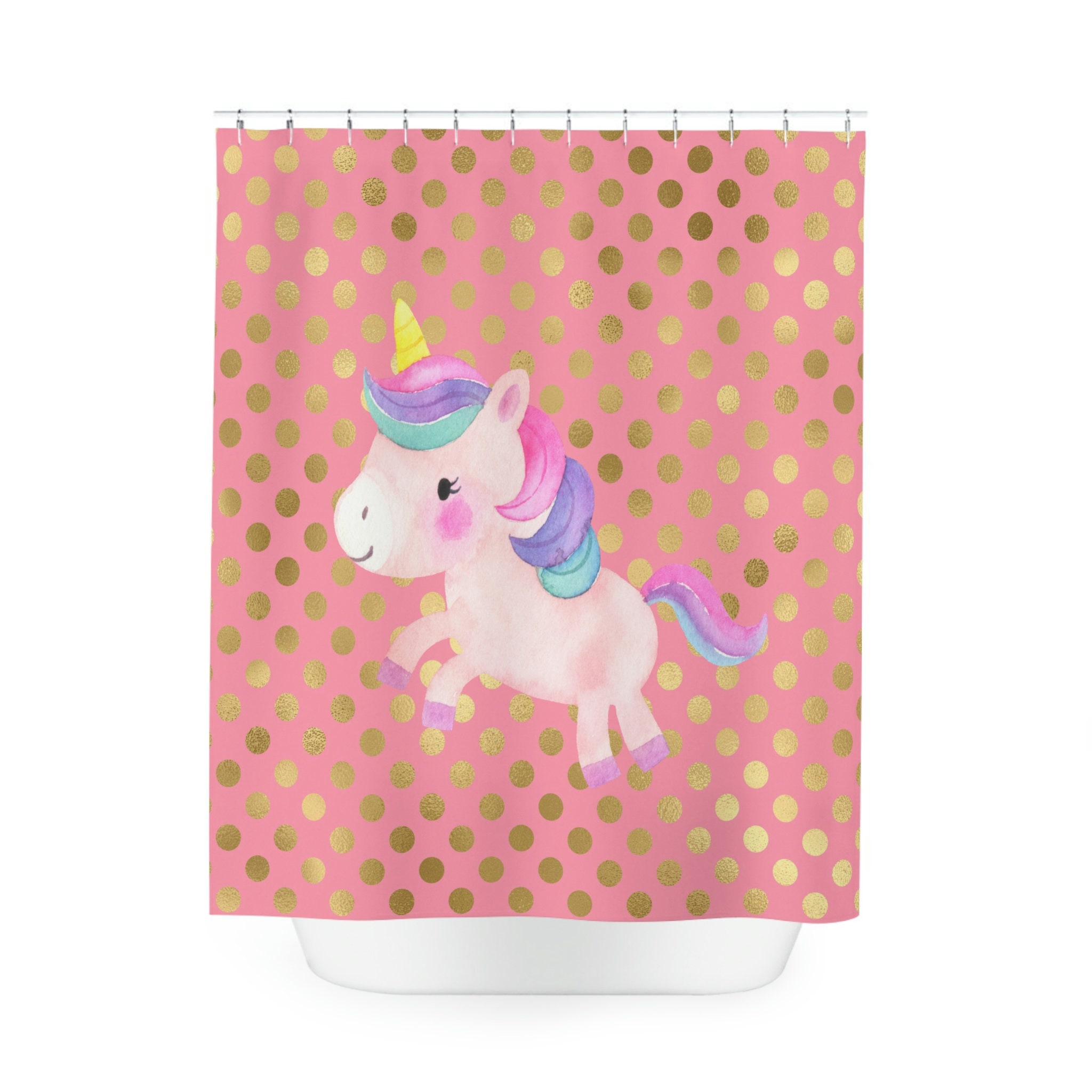 Cute Unicorn Shower Curtain for Magical Bathroom Decor