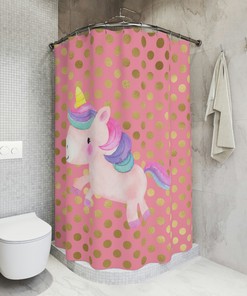 Cute Unicorn Shower Curtain for Magical Bathroom Decor